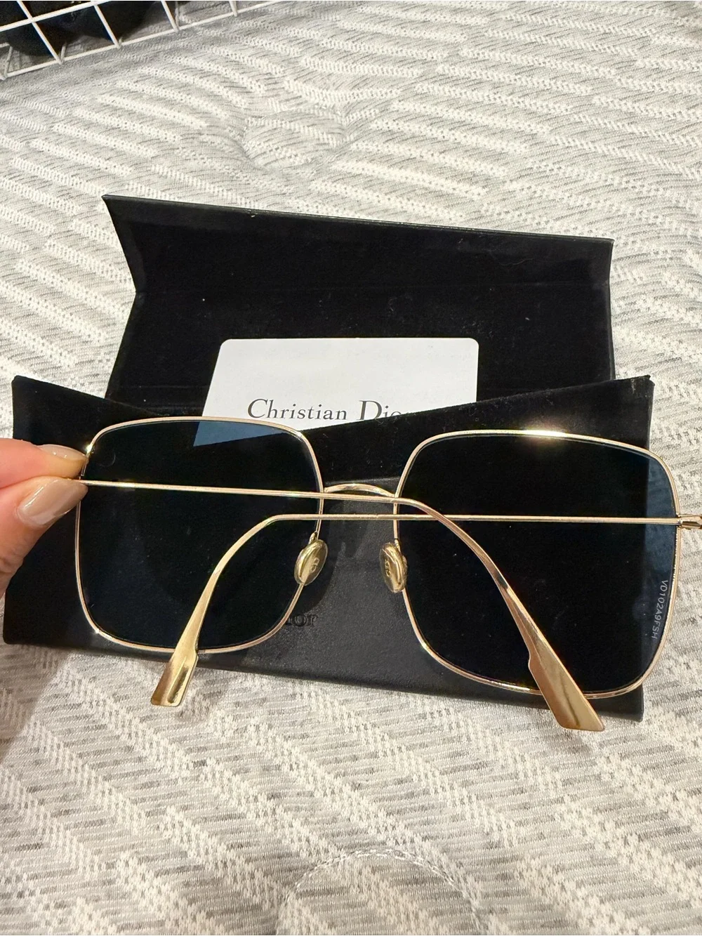 Dior Stellaire SU Square Aviator Gold Frame Sunglasses